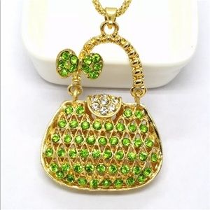 Green Handbag Necklace